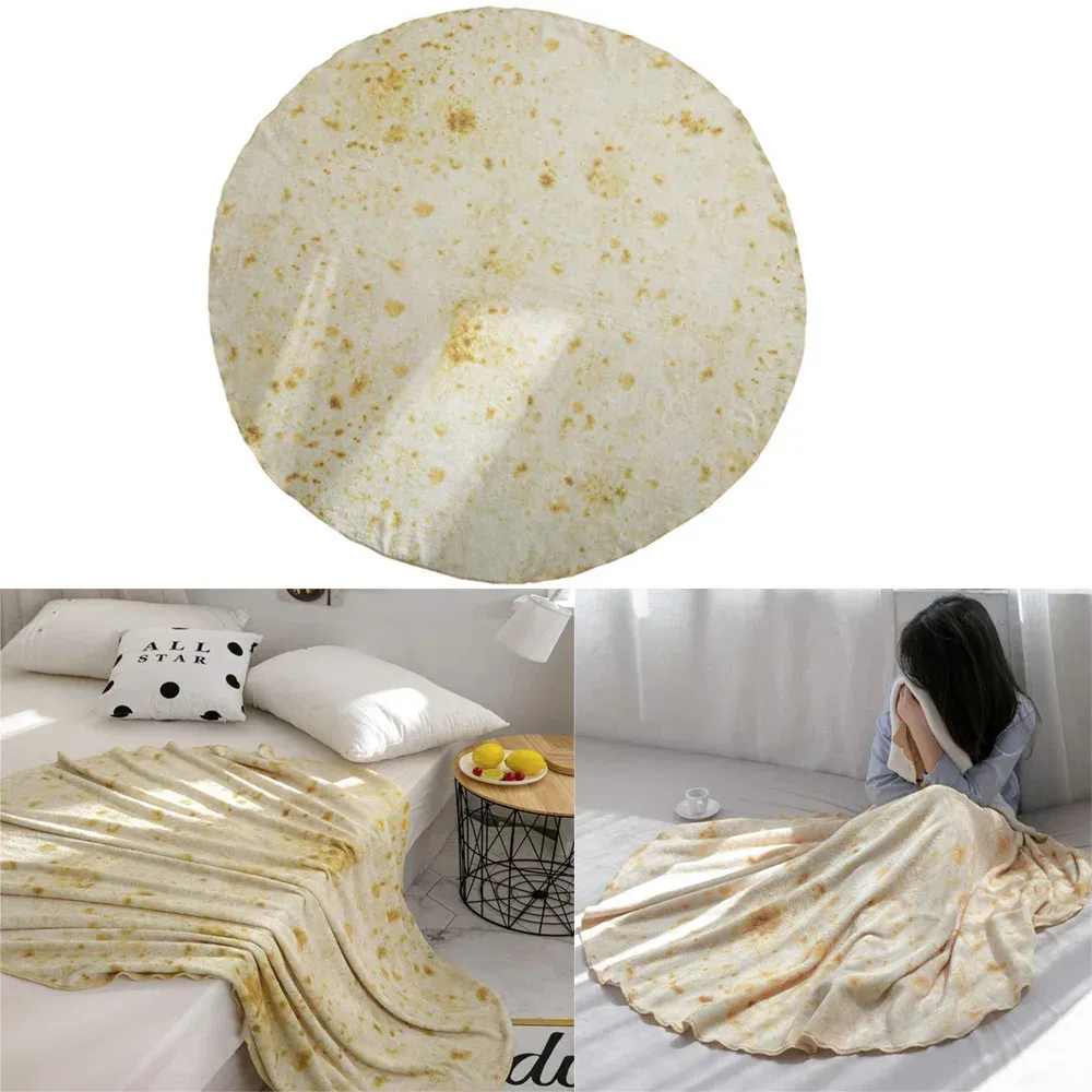 Plaid moelleux en forme de burrito pizza