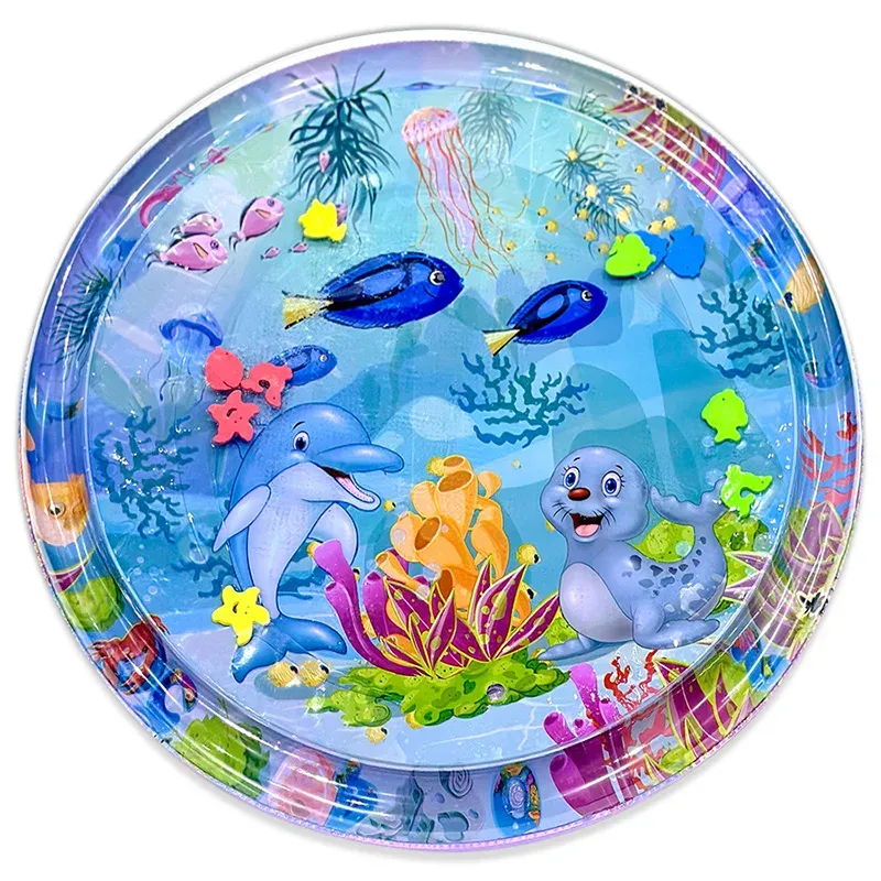 Tapis de jeu d'eau gonflable rond en PVC