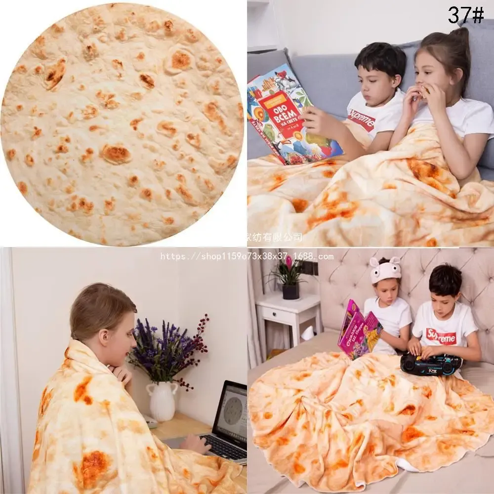 Plaid moelleux en forme de burrito pizza