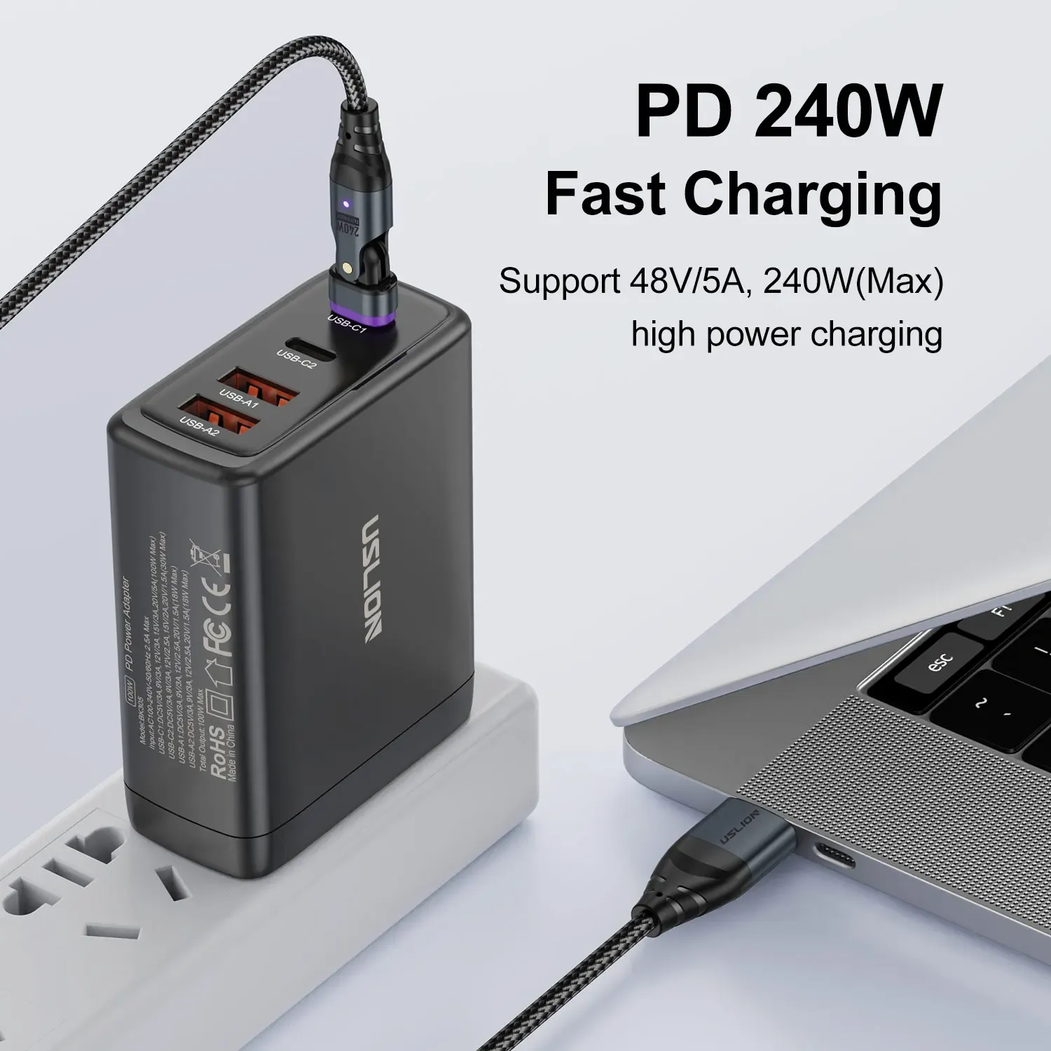 Câble de charge 6-en-1 à charge ultra-rapide 240W