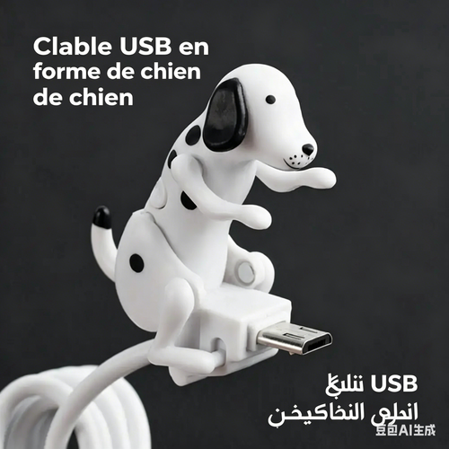 Câble de chargement chiot mignon style sport