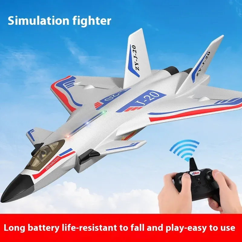 Avion radiocommandé nouveau chasseur J-20, planeur électrique à ailes fixes en mousse, modèle jouet cadeau pour enfants