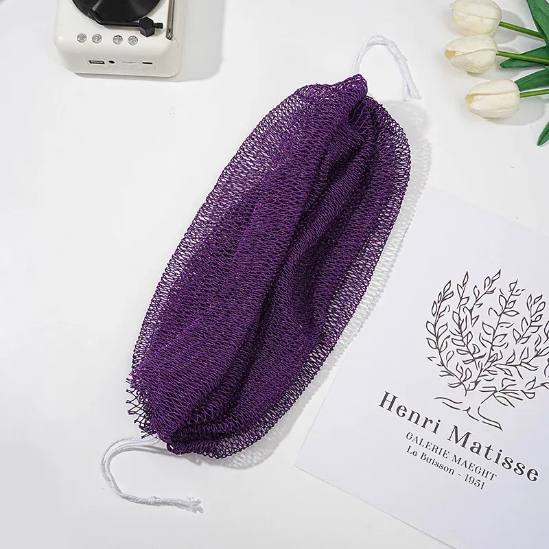 Éponge filet de bain naturelle exfoliante profonde, nettoie bras, dos, jambes et cou, rend la peau du corps douce et lisse