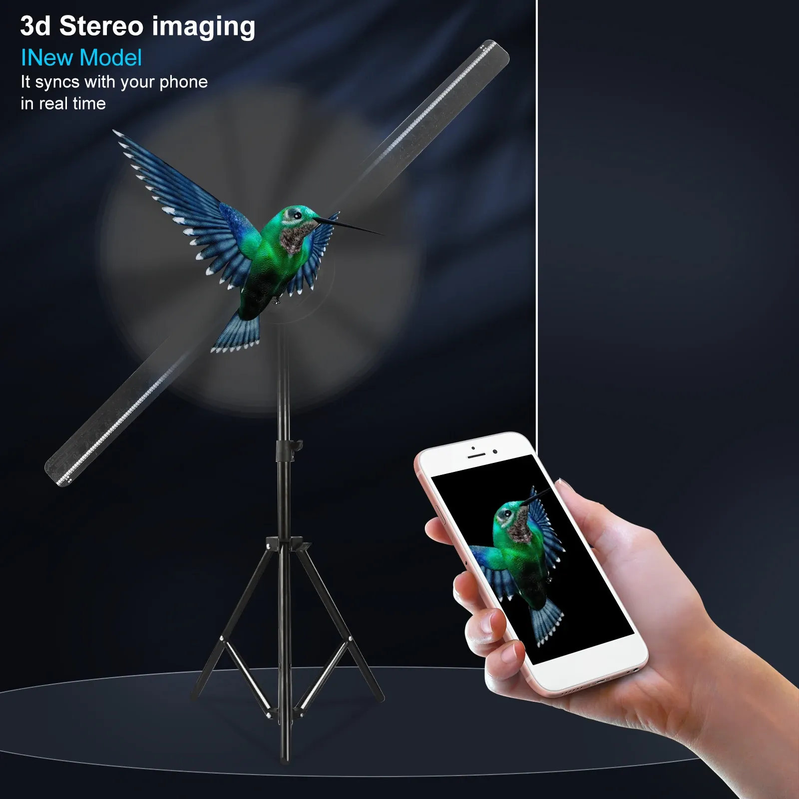 Ventilateur projecteur holographique 3D