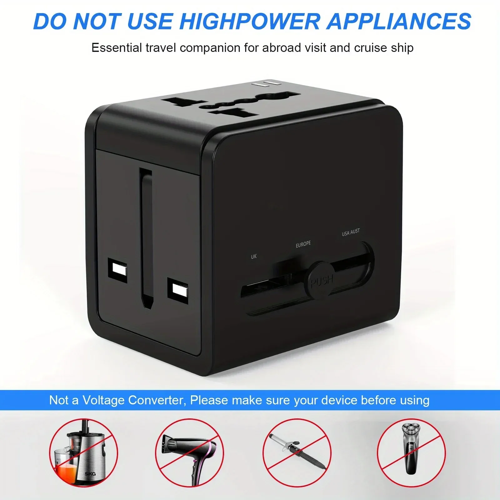 Adaptateur de voyage universel international