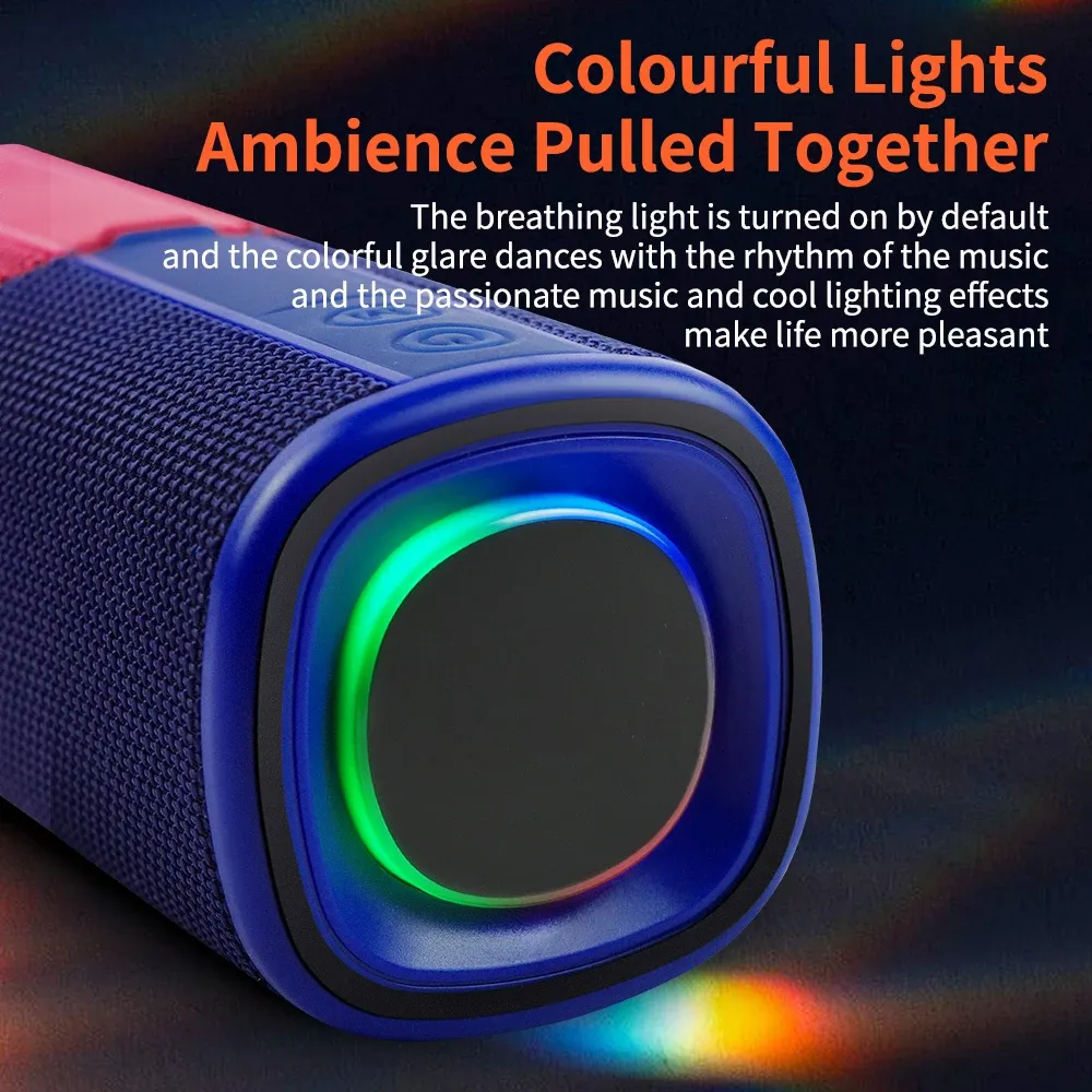 Enceinte Bluetooth magnétique séparable double 2*10W, éclairage RGB, étanche IPX6, stéréo HIFI TWS