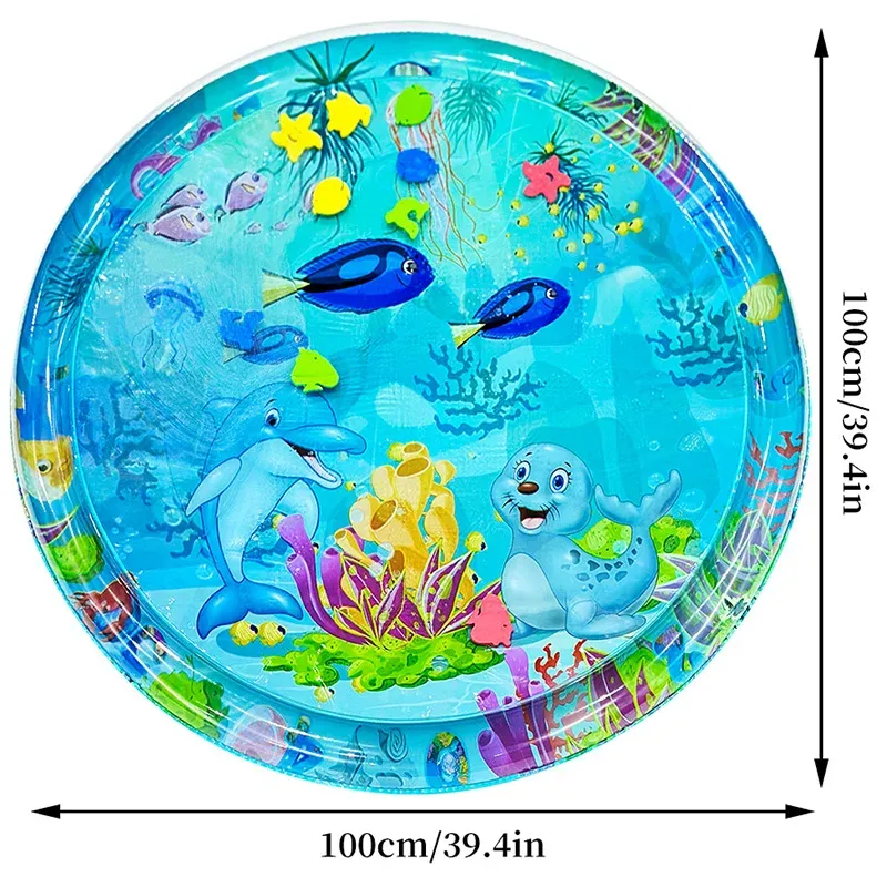 Tapis de jeu d'eau gonflable rond en PVC
