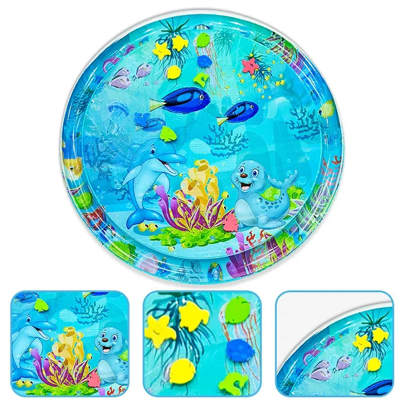 Tapis de jeu d'eau gonflable rond en PVC