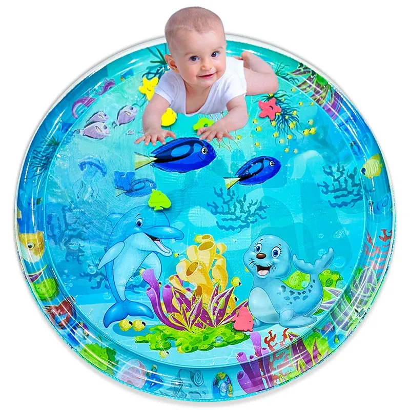 Tapis de jeu d'eau gonflable rond en PVC