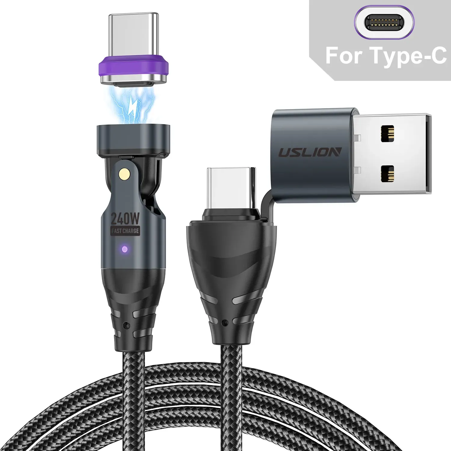 Câble de charge 6-en-1 à charge ultra-rapide 240W