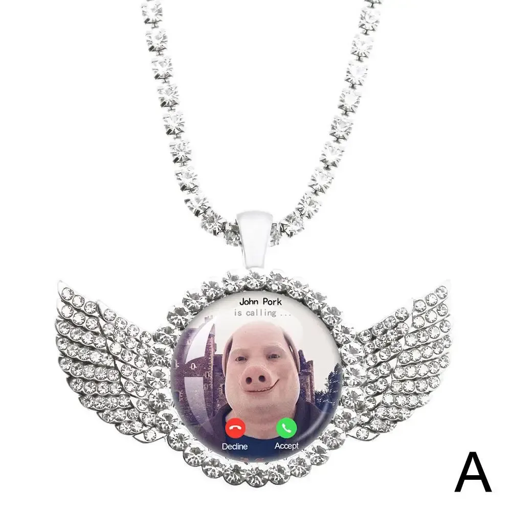 Collier amusant John Pork appelle