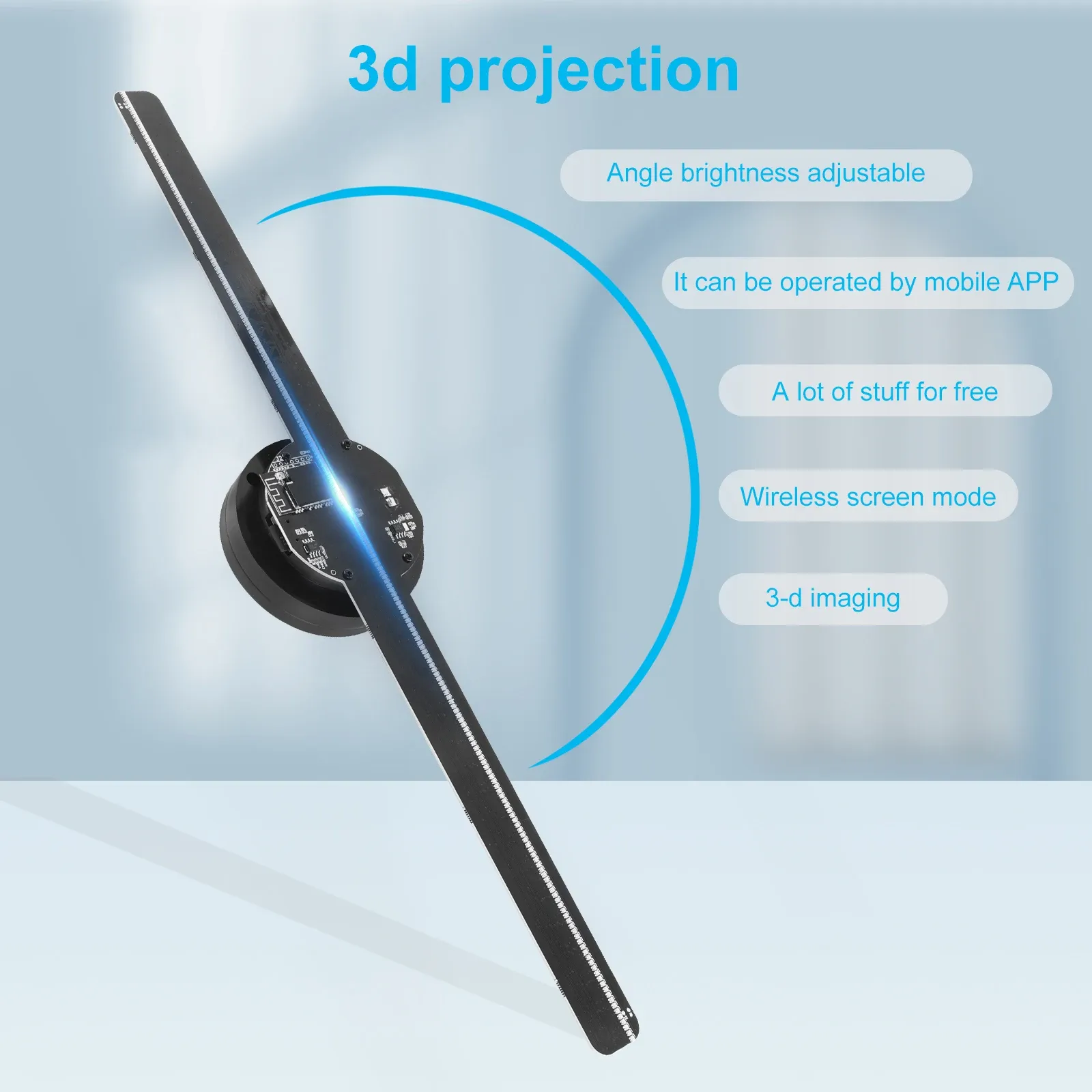 Ventilateur projecteur holographique 3D