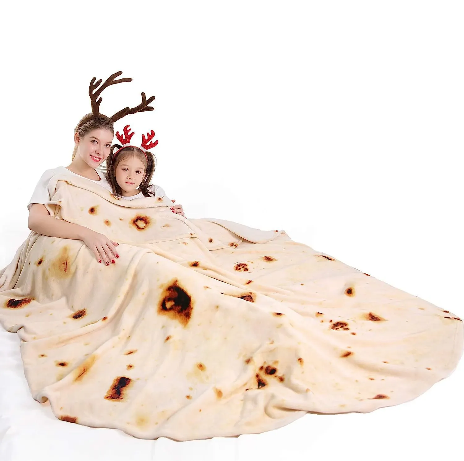 Plaid moelleux en forme de burrito pizza