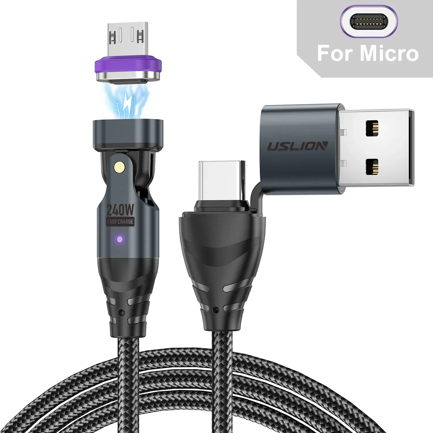 Câble de charge 6-en-1 à charge ultra-rapide 240W