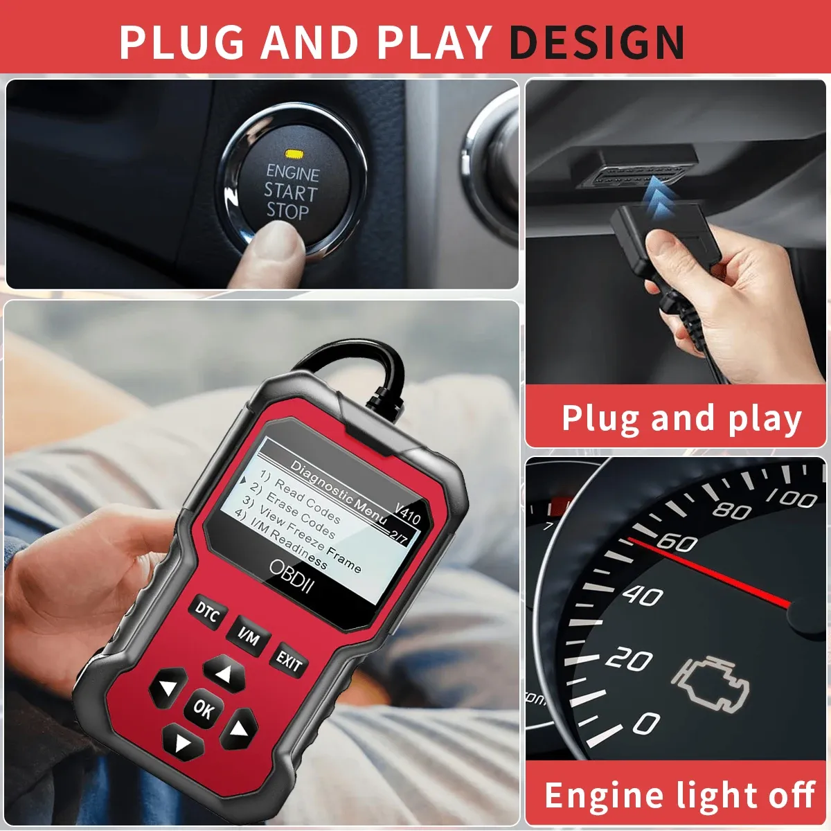Outil de diagnostic automobile haut de gamme OBDII professionnel