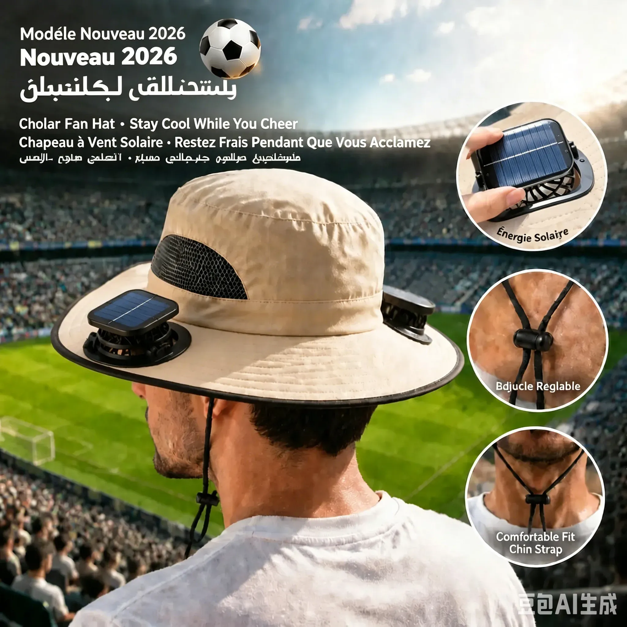 Chapeau de seau homme à séchage rapide, grande taille, chapeau solaire avec ventilateur à énergie solaire, rechargeable USB, pour randonnée, camping, pêche en extérieur