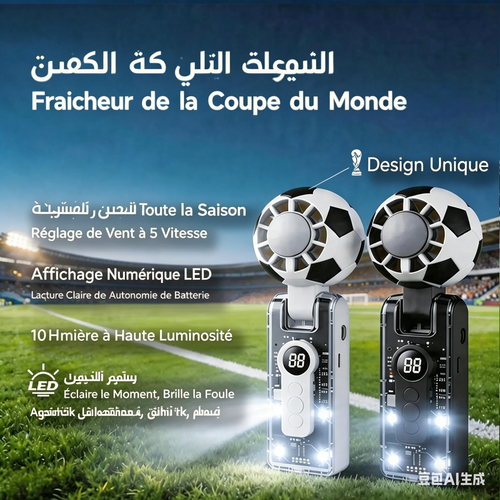 Ventilateur portable manuel design football