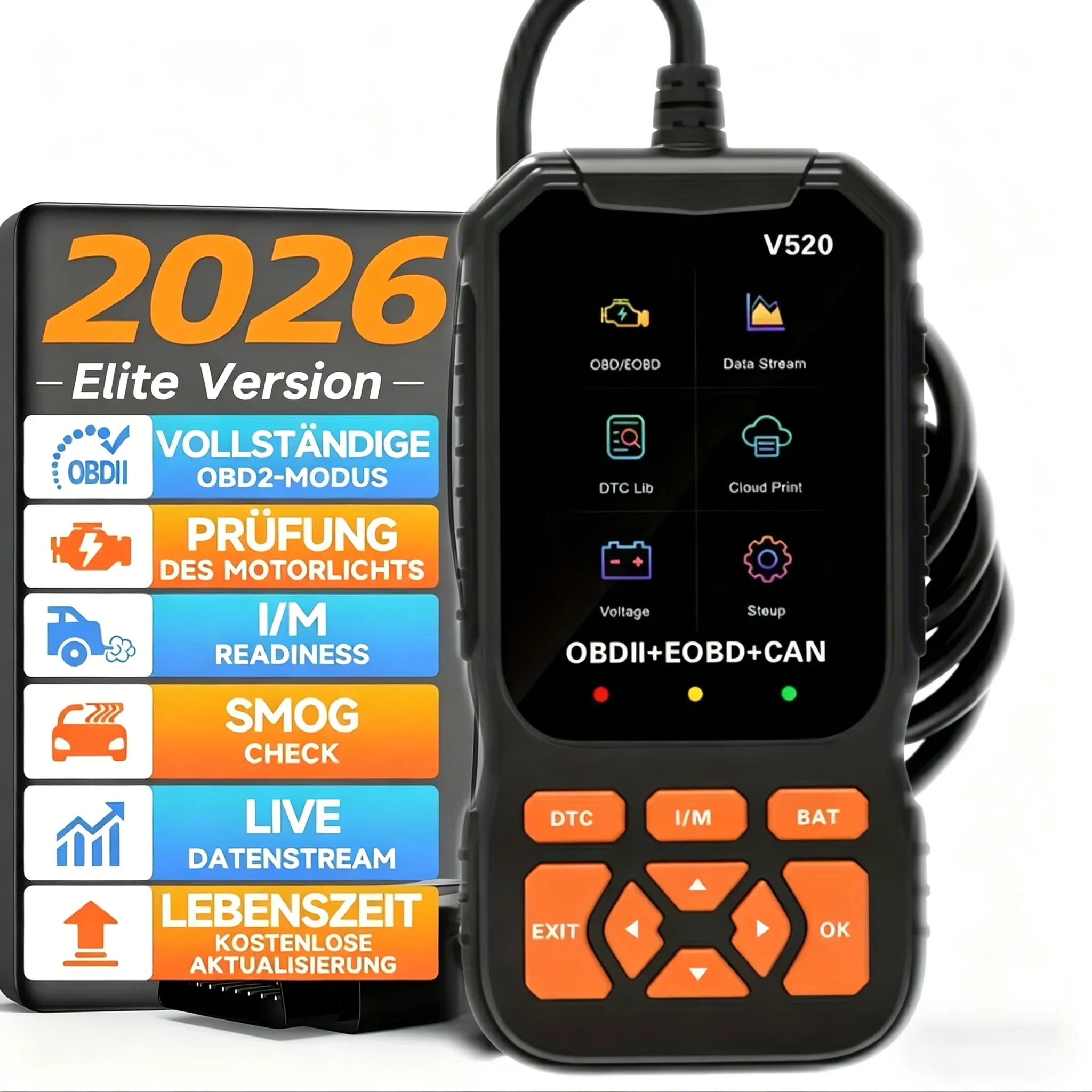 Outil de diagnostic automobile haut de gamme OBDII professionnel