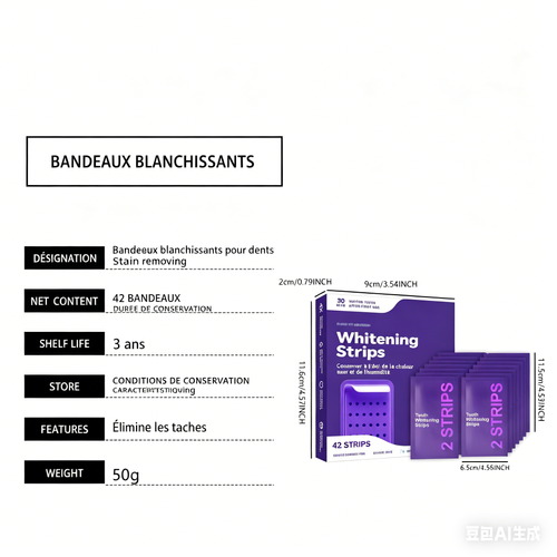 Bandes blanchissantes dentaires