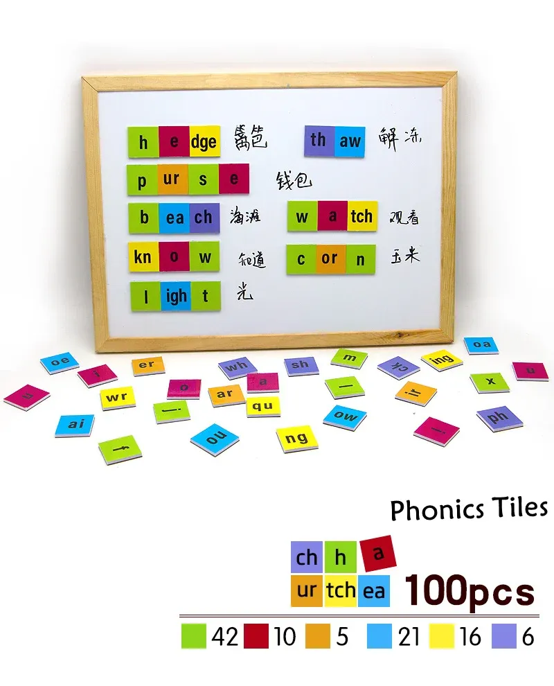 Jeu de lettres magnétiques pour l'apprentissage phonétique