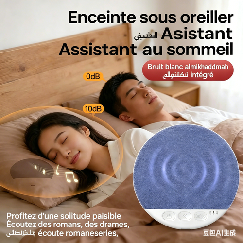 Haut-parleur d'oreiller Bluetooth ultra-fin