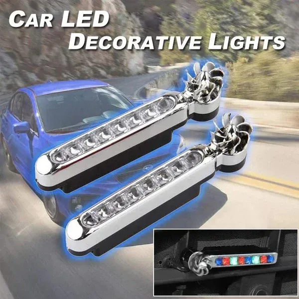 💯🔥💥Car LED Lights, Auxiliary Lighting Rotating Fan LED Lights, Car Universal Wind Energy Decorative LED Lights🎉🚀