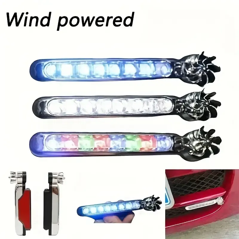 💯🔥💥Car LED Lights, Auxiliary Lighting Rotating Fan LED Lights, Car Universal Wind Energy Decorative LED Lights🎉🚀