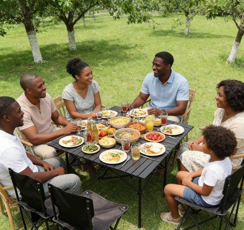 🔥💯Mobile Market Stall Table & Chair Set Your Perfect Business Partner!