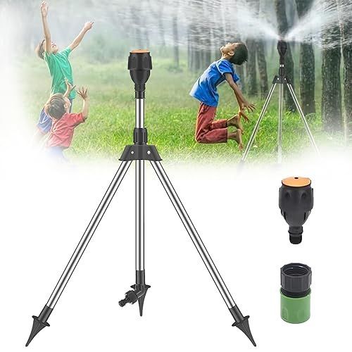 🔥💯Stainless Steel Rotary Irrigation Tripod Telescopic Support Sprinkler👇