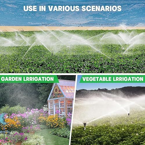 🔥💯Stainless Steel Rotary Irrigation Tripod Telescopic Support Sprinkler👇