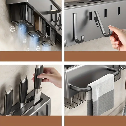 1pc No-Drill Kitchen Organizer
