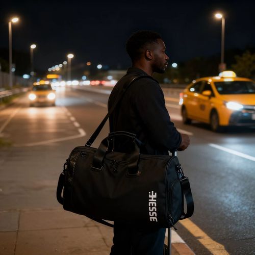 👨‍👩‍👧‍👦🚗💦Black HESSE Large-Capacity Outdoor Travel Duffle Bag👇