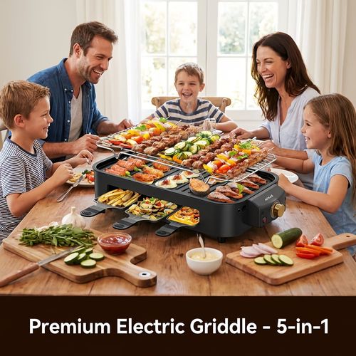 Multi-Functional Electric Indoor Grill & Baking Pan – Perfect for African Home Cooking