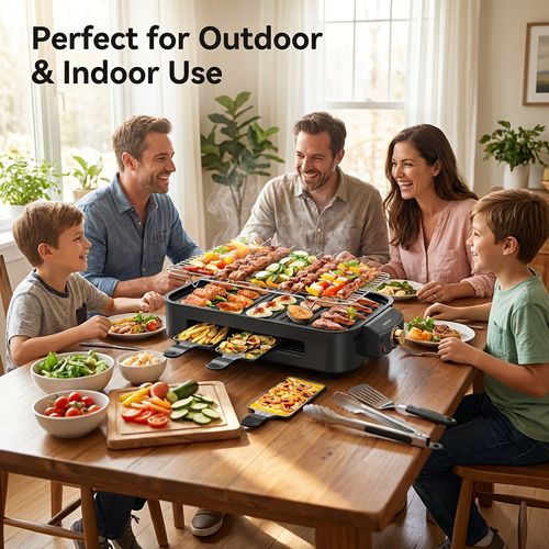 Multi-Functional Electric Indoor Grill & Baking Pan – Perfect for African Home Cooking