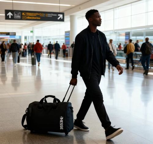 👨‍👩‍👧‍👦🚗💦Black HESSE Large-Capacity Outdoor Travel Duffle Bag👇