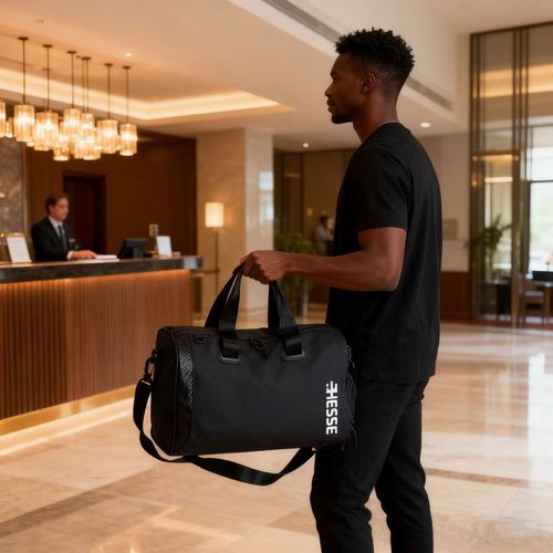 👨‍👩‍👧‍👦🚗💦Black HESSE Large-Capacity Outdoor Travel Duffle Bag👇