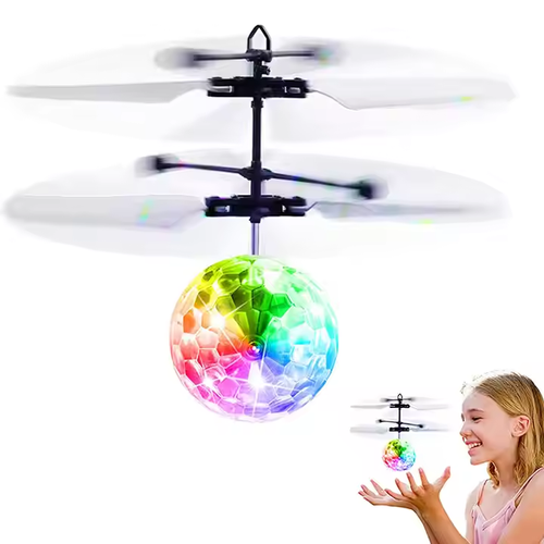 Hot New Flying RC Ball Aircraft Helicopter Led Flashing Light up Toy Induction Toy Electric Toy Drone for Kids Children