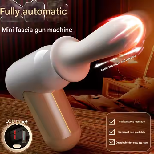 SANICA Men's Portable Handheld Cordless Percussion Body Massager Brushless Sex Toys for Safer Sex