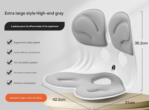 Almofada lombar ergonómica BKT para assento de adulto, apoio lombar, almofada para correção da postura sentada