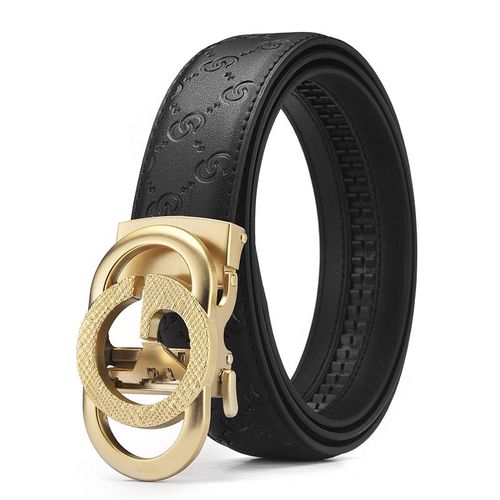 men's beltGenuine Leather Men'S Belt Fashion Alloy Belts Buckle Luxury Business Black Belt for Men