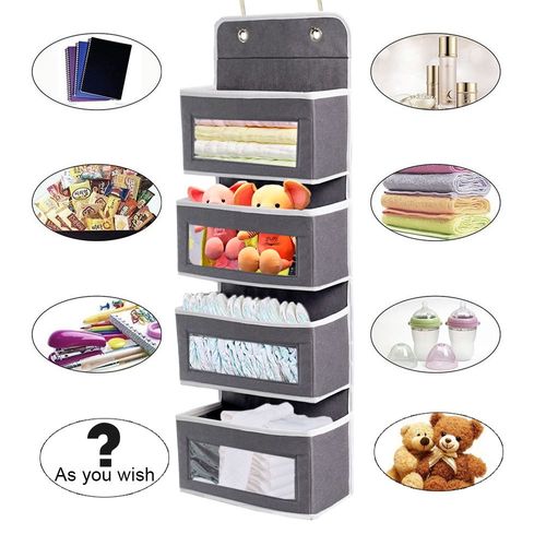 Hot Sale Door Hanging Storage Organizer With Clear Window for Living Room Bedroom Wall Mount Hanging Organizer