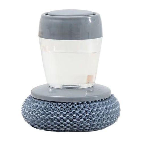 Creative kitchen pan dishwasher, can remove stains and grease. With liquid soap dispenser, stove brush. Buy one get one free, very cost-effective.
