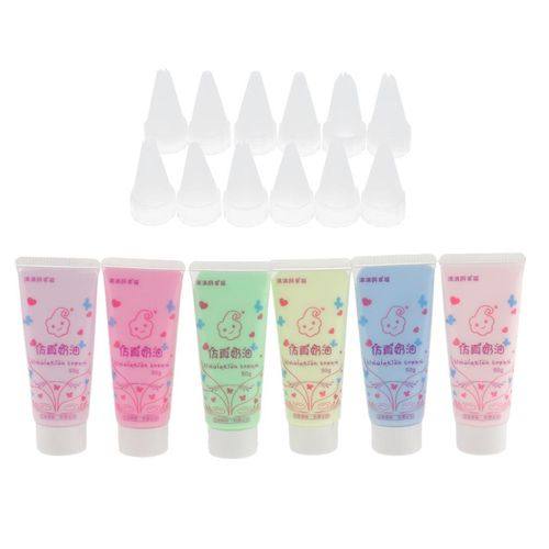 6 Pieces Assorted Colors Fake Whipped Cream Glue Phone Cases  DIY