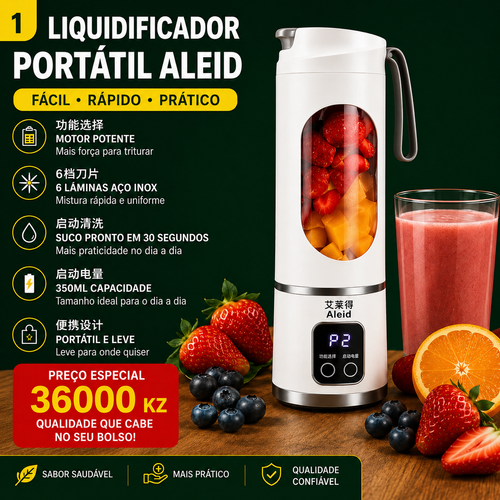 Mini Liquidificador Portátil Recarregável