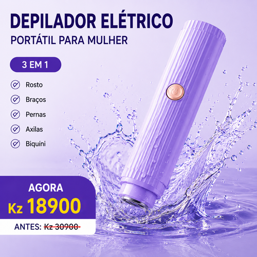 Depilador Elétrico Portátil 3 em 1 para Mulher