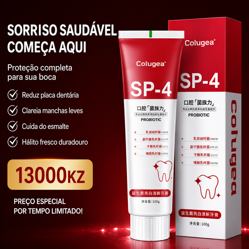 Colugea SP-4 Pasta de Dentes com Probióticos Clareante e Refrescante