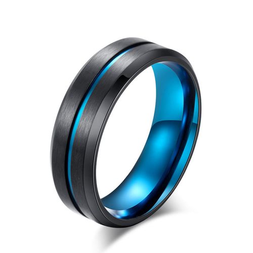 Available in black and gold only.High Quality Stainless Steel Brushed Two Tone Matte Black 18K Gold Plated Fashion Trendy Ring for Men Women Daily Wear