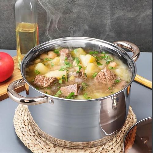 High Quality Stainless Steel Cookware Set Thick Double Bottom Pot Set 12 Pcs