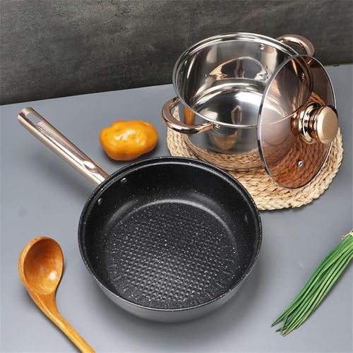 High Quality Stainless Steel Cookware Set Thick Double Bottom Pot Set 12 Pcs