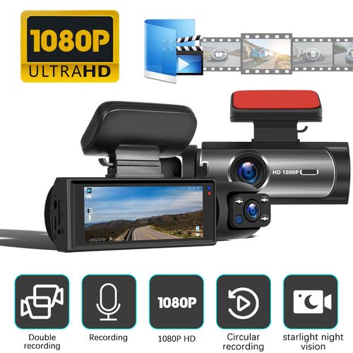 Podofo 3.16-inch Dual Lens Dash Cam HD 1080P